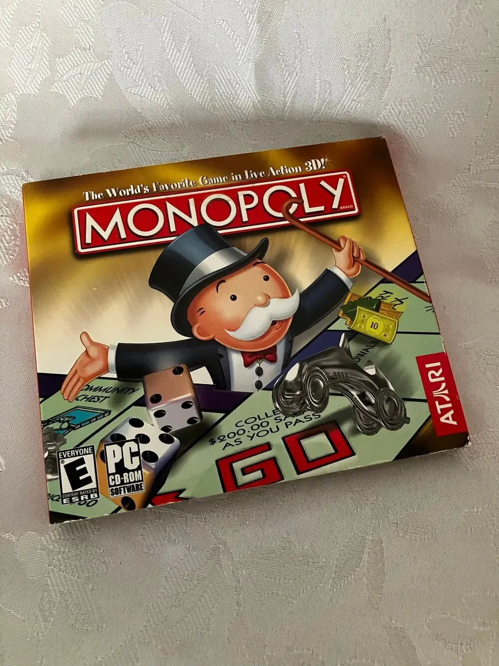 Monopoly PC CD-ROM Game 2001 Atari Windows 95 98 Complete w Manual Jewel Case